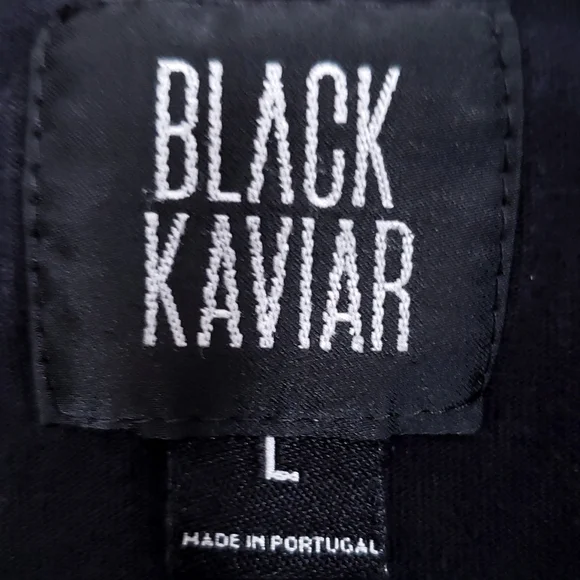 Black Kaviar Graphic Sleeveless Crop Top Upcycled - Picture 4 of 7